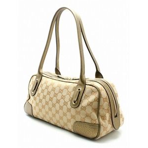 Gucci Tan Leather Mini GG Bag Princy Line Ribbon